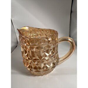 Jeannette Glass Co. Holiday Buttons & Bows Marigold Milk Pitcher 16oz Perfect
